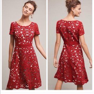 Moulinette Soeurs - Red Laser Cut Dress